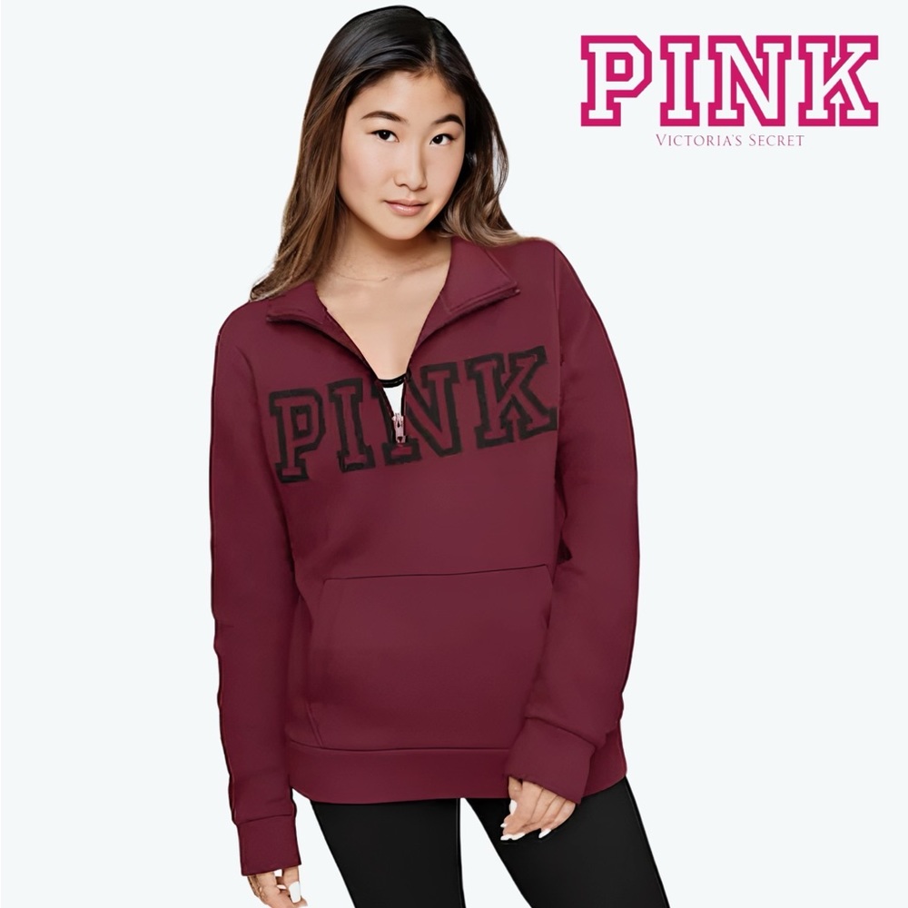 PINK Victoria’s Secret Quarter-Zip Sweatshirt